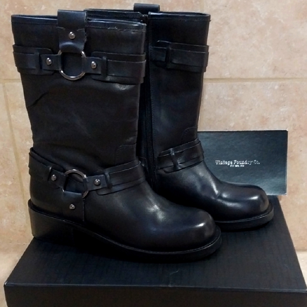Vintage Foundry Co. Black Leather Boots